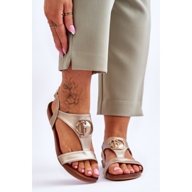 Flat Sandals S.Barski KV-5541-32 Gold golden 1