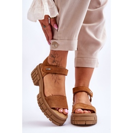 Women's Suede Sandals Big Star LL276032 Camel brown 1 Women's Suede Sandals Big Star LL276032 Camel brown 1