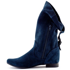 Olivier Openwork boots Elena navy blue 1