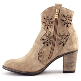 Olivier Openwork high heels Lena light beige 1