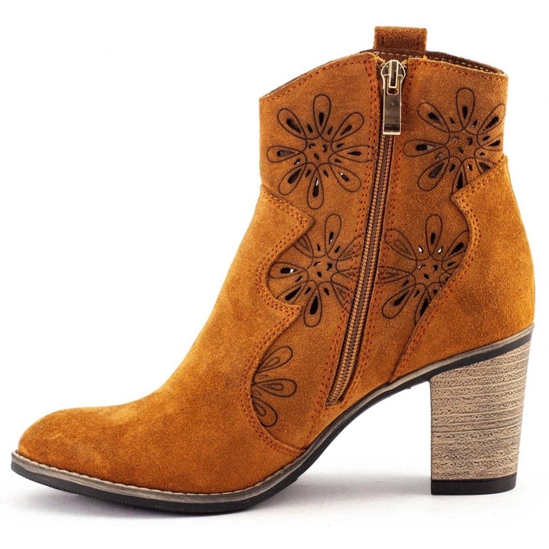 Olivier Openwork high heels Lena red orange 1