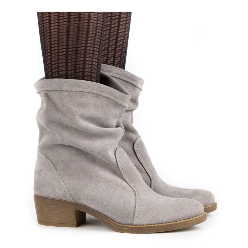 Olivier Mona gray high-heeled boots grey 1