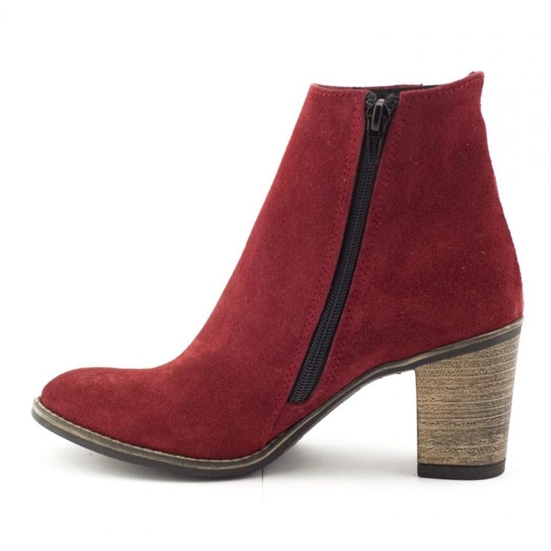 Olivier Sara Burgundy high-heeled boots red 1