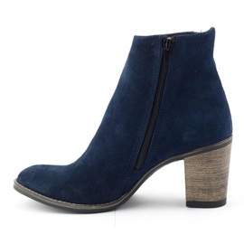 Olivier Sara Navy blue high-heeled boots 1