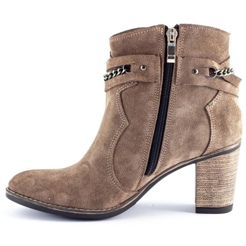 Olivier Boots with chain Megi beige 1