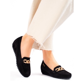 Shelovet black suede loafers 1