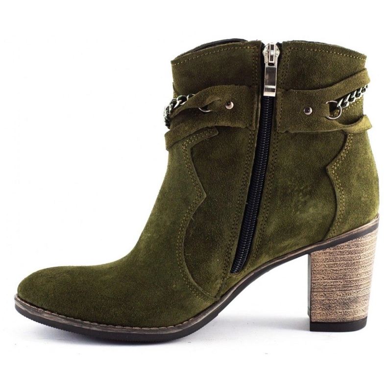 Olivier Boots with chain Megi green 1