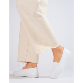 W. Potocki Women's white slip on textile Potocki 1