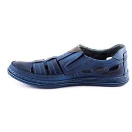 Polbut Men's openwork shoes 06 for summer navy blue 2