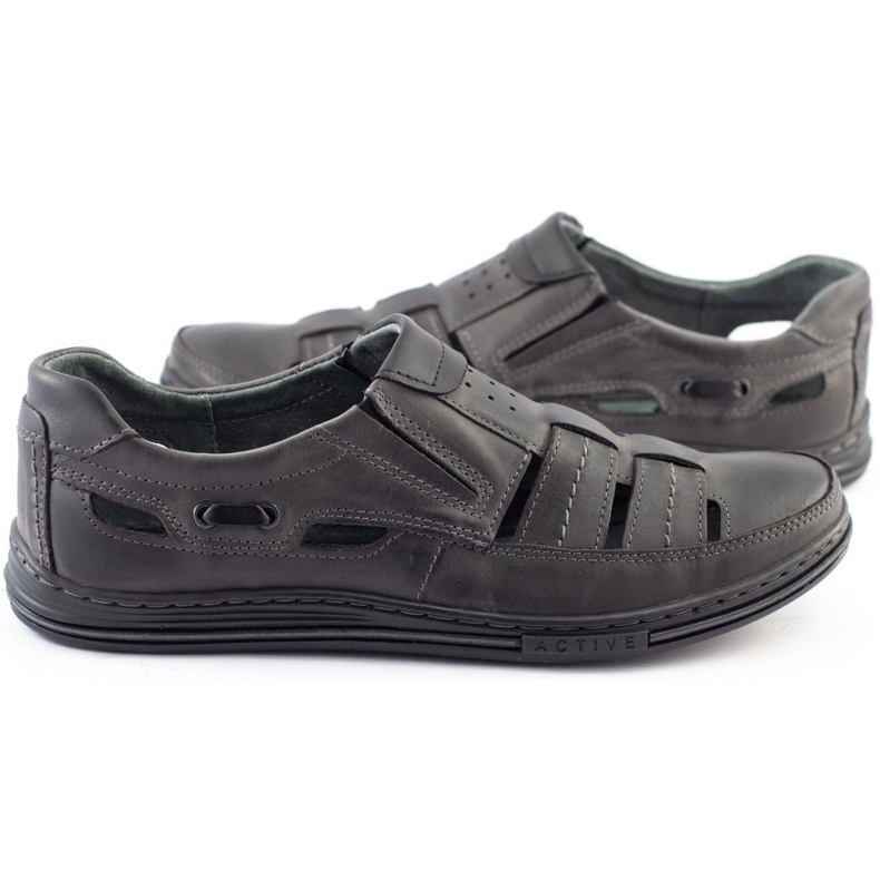 Polbut Men's openwork shoes 06 for summer Gray grey 2