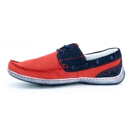 KOMODO Men's shoes moccasins 902 red 1