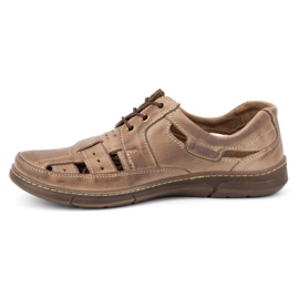 KENT Men's summer shoes openwork 600 brown 1 KENT Men's summer shoes openwork 600 brown 1