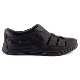 Polbut Men's leather shoes 06 for summer Black 1