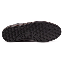 Polbut Men's leather summer shoes 09 black with brown multicolored 2