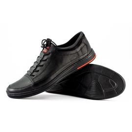 Polbut Black casual leather men's shoes K22 1