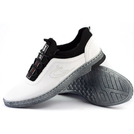 Polbut Men's leather casual shoes K24 white 2