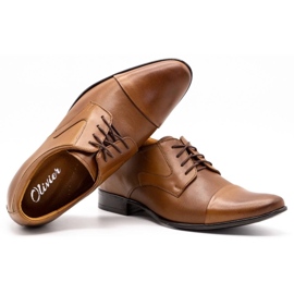 Olivier Men's formal shoes P10 increasing the height of the brown 1