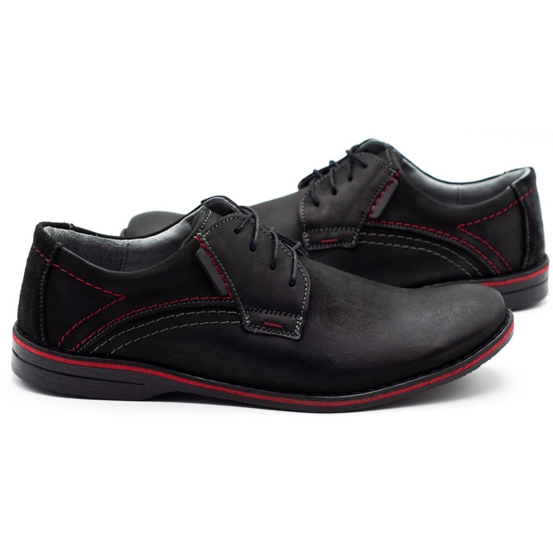 Olivier leather men's shoes 242 black 2