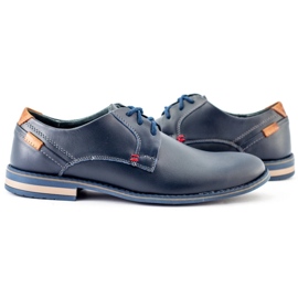 KOMODO Elegant men's shoes 859 navy blue 1