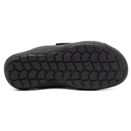 Men's leather slippers 048 Black 1