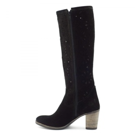 Olivier Black high-heeled openwork boots 1 Olivier Black high-heeled openwork boots 1