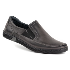 KOMODO Gray men's loafers 912 grey 1