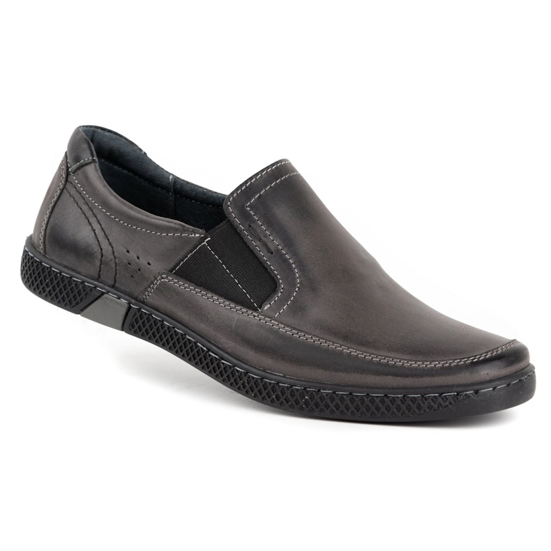 KOMODO Gray men's loafers 912 grey 1