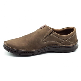 Joker Men's leather loafers 382 olive green 1