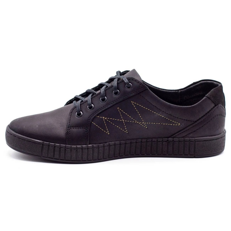 Polbut Casual men's shoes J66 black with gold multicolored 1