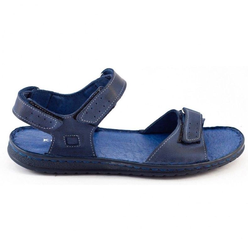 KOMODO Men's leather sandals 881K navy blue 2