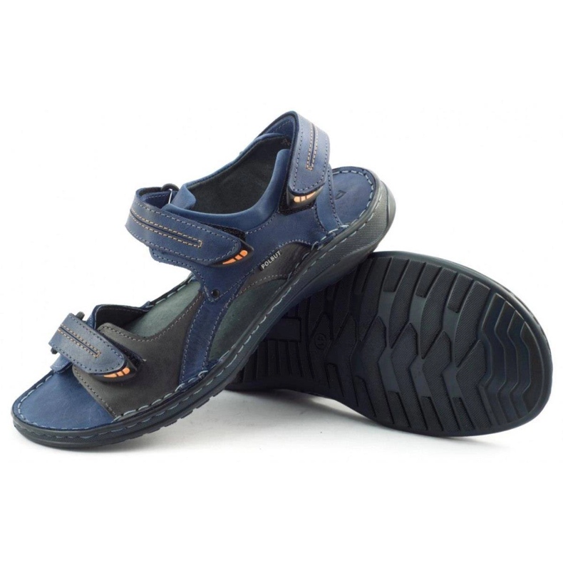 Polbut Sandals SA04 navy blue with gray multicolored 2