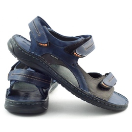 Polbut Sandals SA04 navy blue with gray multicolored 1