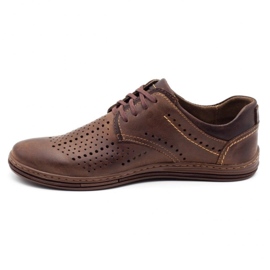 Polbut Leather men's shoes 402 summer brown 2