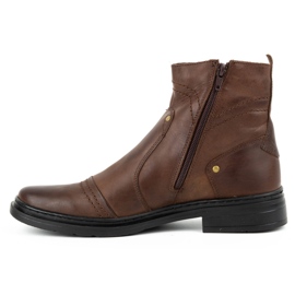 Polbut Men's winter Chelsea boots 252 brown 1