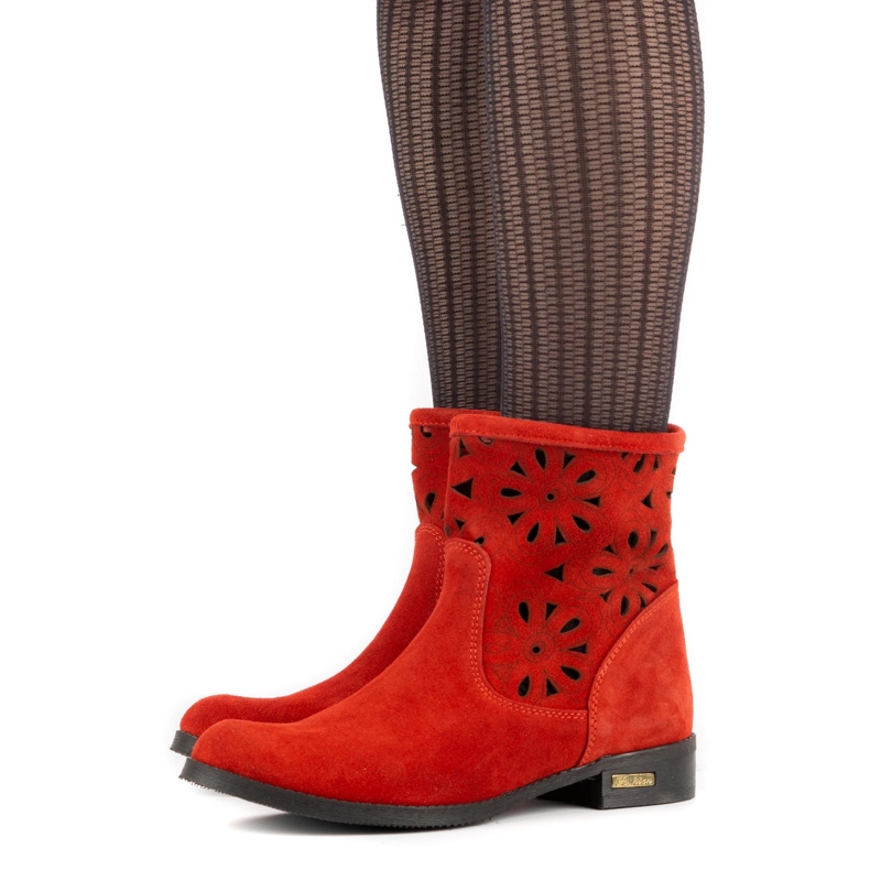 Olivier Comfortable Alice red openwork boots 1