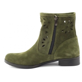 Olivier Comfortable Alice green openwork boots 1 Olivier Comfortable Alice green openwork boots 1