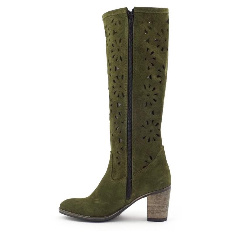 Olivier Green openwork boots 1