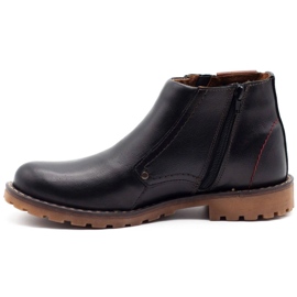 Olivier Snow boots 815 black grain with brown 1