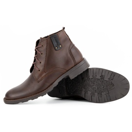 Polbut Men's winter shoes C20 dark brown 4