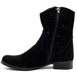 Olivier Comfortable Janet black openwork boots 1