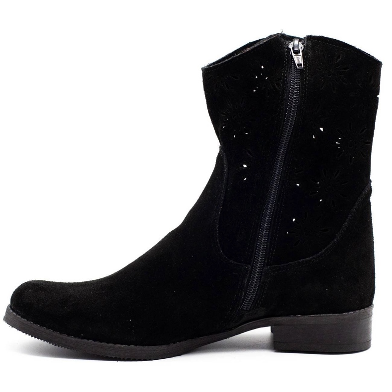 Olivier Comfortable Janet black openwork boots 1