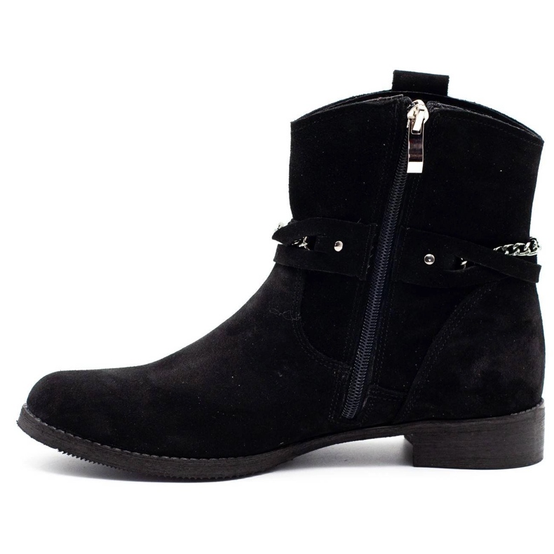 Olivier Black women's insulated boots with a chain Luna 1 Olivier Black women's insulated boots with a chain Luna 1