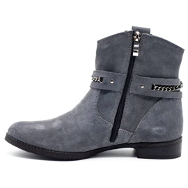 Olivier Women's boots insulated with a chain Luna gray grey 1 Olivier Women's boots insulated with a chain Luna gray grey 1