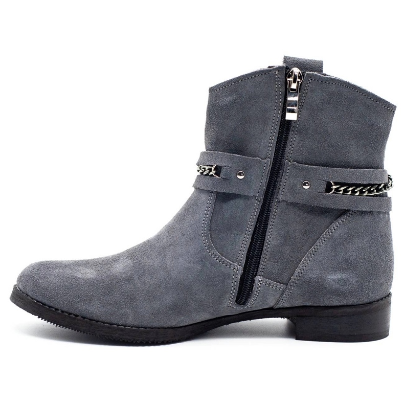 Olivier Women's boots insulated with a chain Luna gray grey 1 Olivier Women's boots insulated with a chain Luna gray grey 1