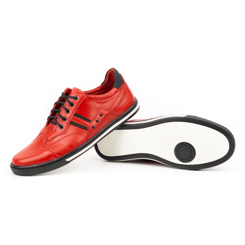 Polbut Casual men's shoes 1801L red with black 1