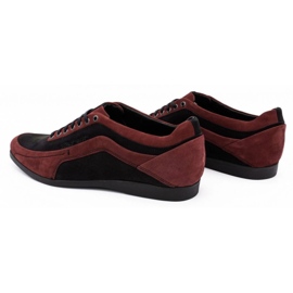 Polbut Men's casual shoes 2101P burgundy red 1