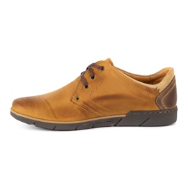 Polbut Men's leather shoes 2103 camel brown 1
