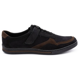 Polbut Men's casual leather shoes 2102 black 2