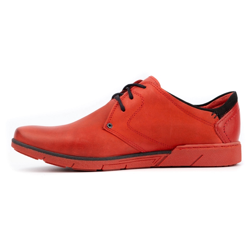 Polbut Men's leather shoes 2103 red 1