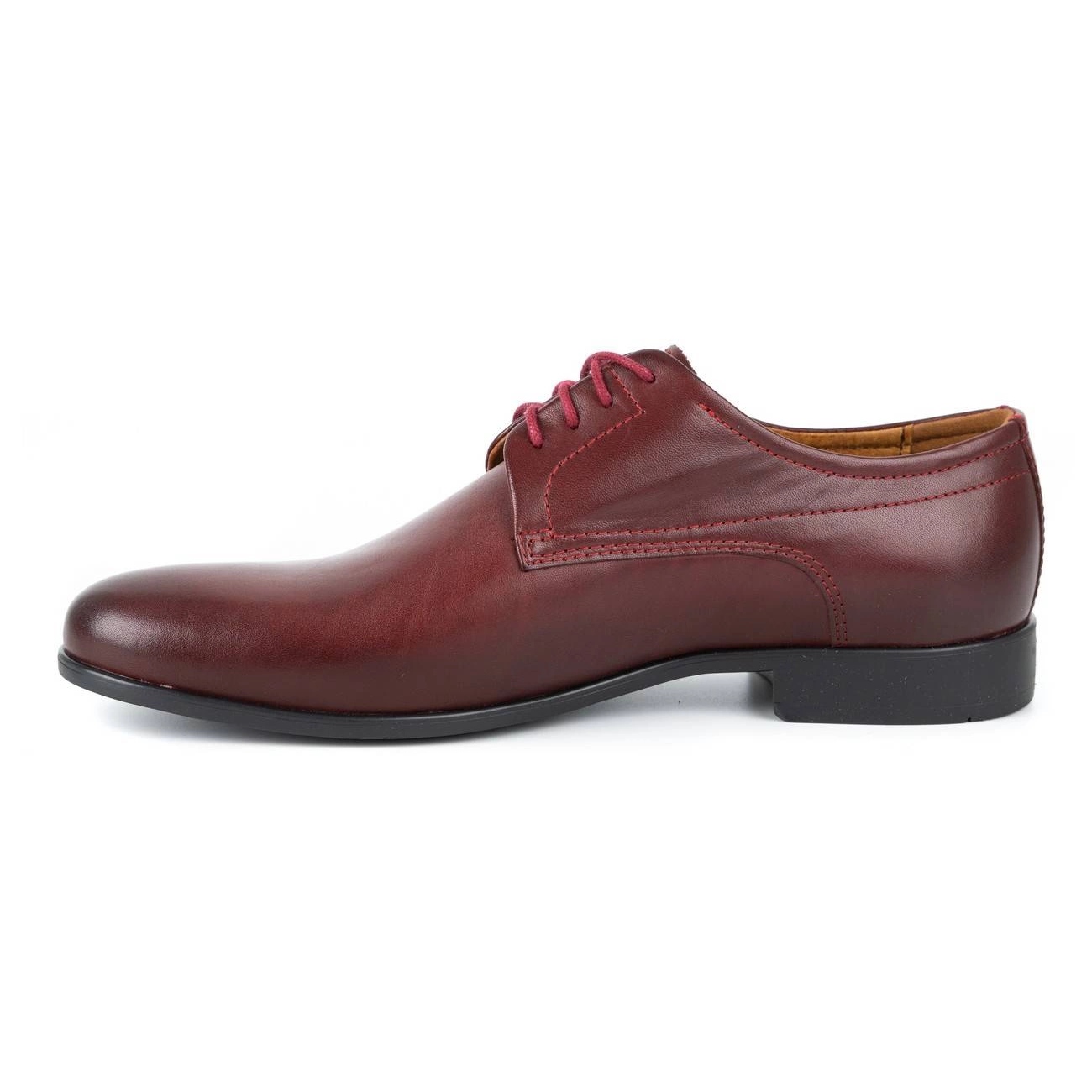 Men's formal shoes, burgundy, Kampol